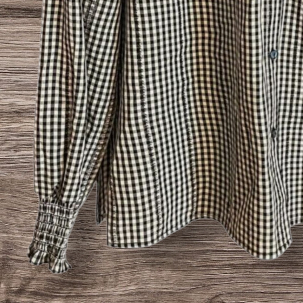 Max Studio Checkered Button Up - Picture 3 of 4